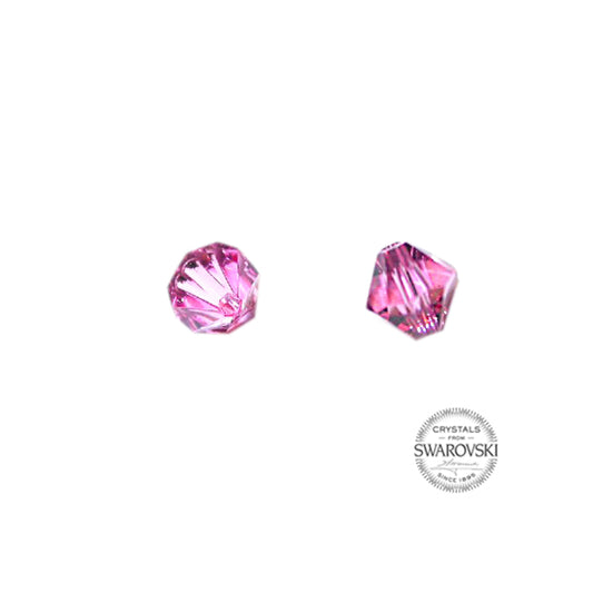 Licht roze Swarovski bicone kraal 6 mm