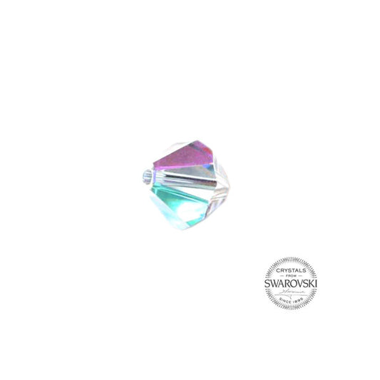 Crystal AB Swarovski bicone kraal 8 mm