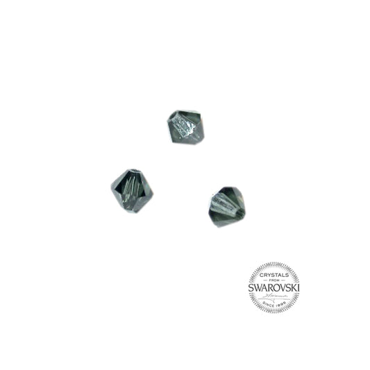 Donkergrijze Swarovski bicone kraal 4 mm