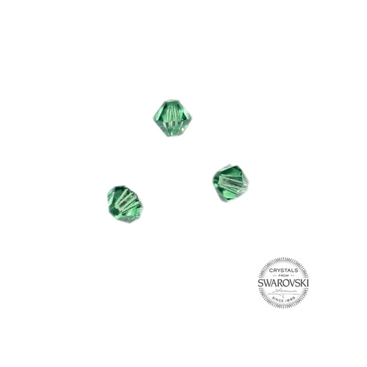 Light Emerald Swarovski bicone bead 4 mm