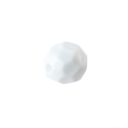 White polyester bead