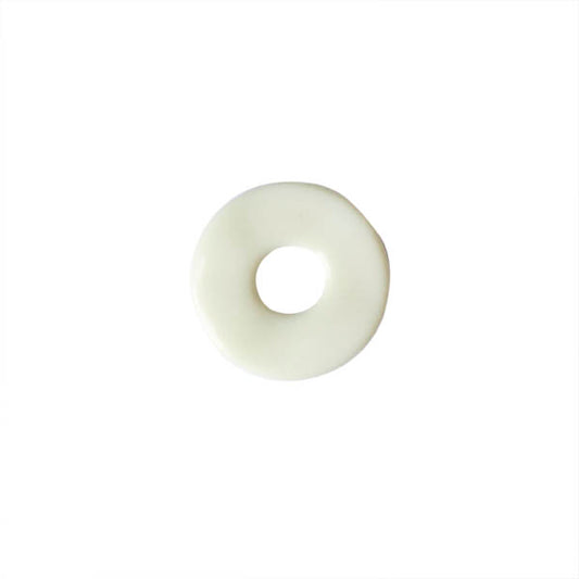 Cremekleurig polyester ring