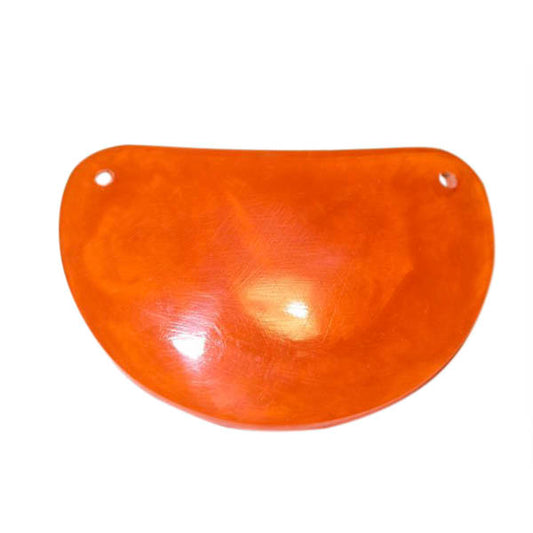 Orange epoxy half moon pendant