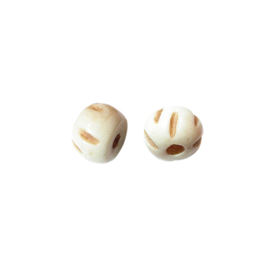 Cream coloured bone bead