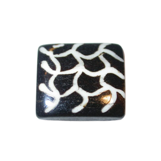 Brown/Black divider made of bone with white decoration