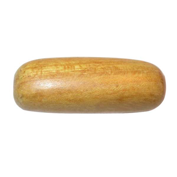 Lightbrown oblong wooden bead