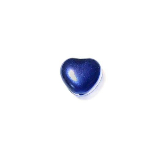 Pearl Dark Blue, heart 8 mm