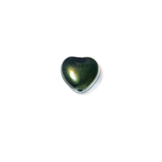 Parel Dark green, hartje 8 mm