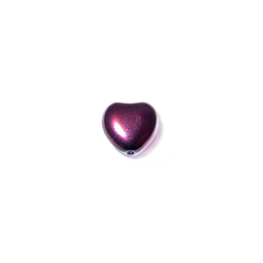 Pearl Dark Red,  heart 8 mm