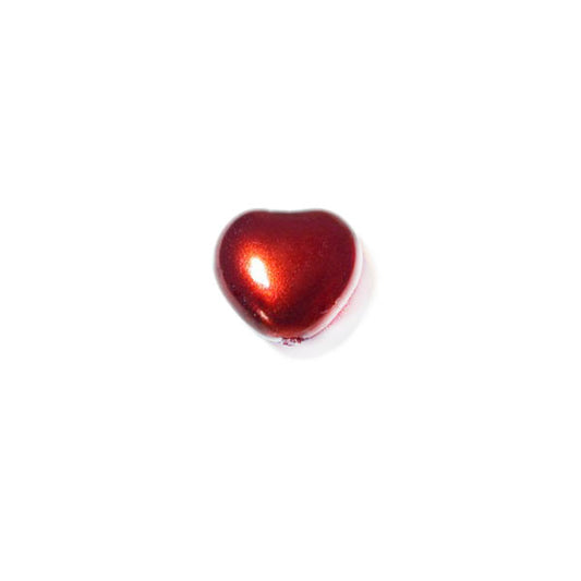 Pearl Firebrick (Red),  heart 8 mm