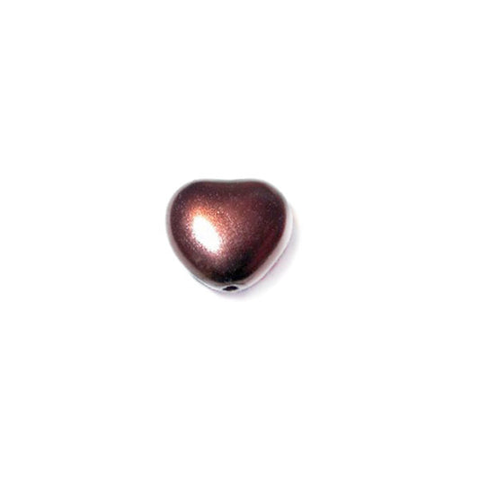 Pearl Maroon,  heart 8 mm