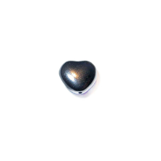 Pearl Black,  heart 8 mm