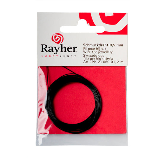 Wire 0,5 mm Black from Rayher