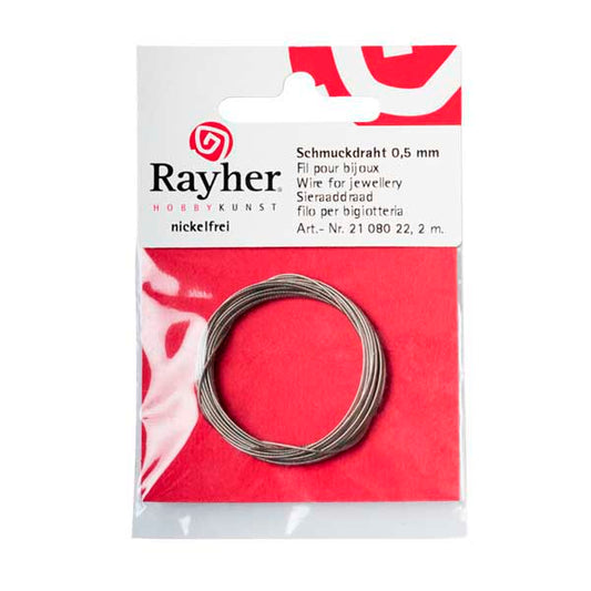 Wire 0,5mm Silver colored from Rayher