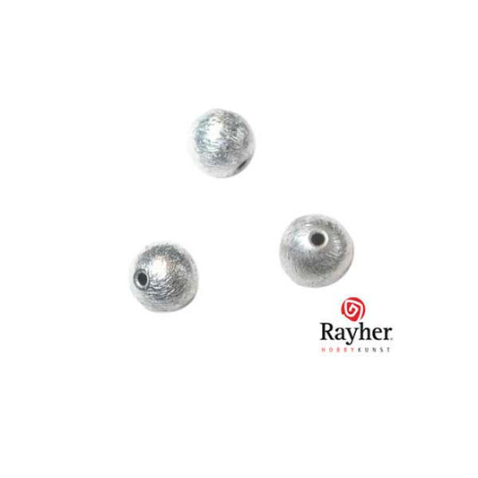 Round silver bead 6 mm