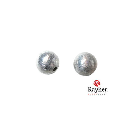 Round silver bead 8 mm