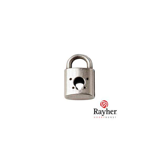 Silver colored metal charm lock