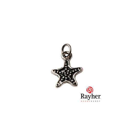 Silver colored metal charm Star
