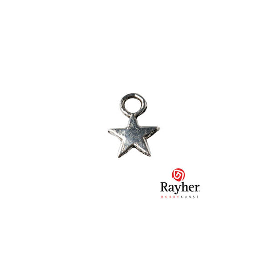 Little silver colored metal charm Star