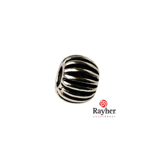 Silver colored metal bead