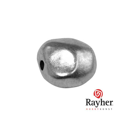 Silver colored metal bead