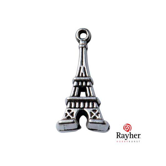 Silver colored metal deco hanger Eiffel Tower