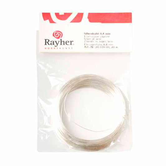 Silverplated wire with copper kern 0,4 mm
