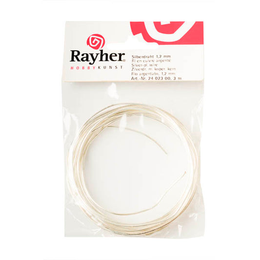 Silverplated wire with copper kern 1,2 mm from Rayher
