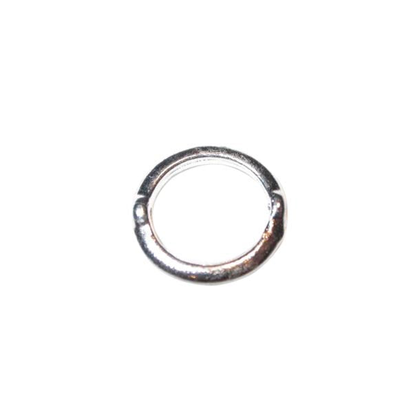 Metal ring with space for bead inside