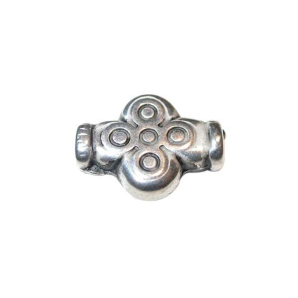 Metalcolored crossform bead