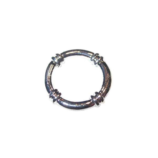 Metal Bead, silver coloured ring