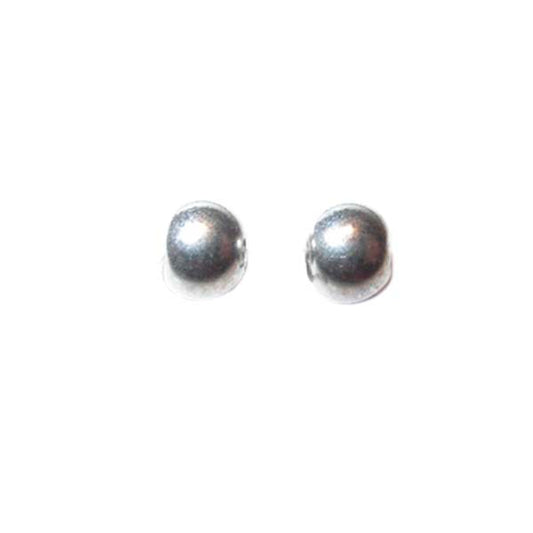 Silver colored, metal round bead