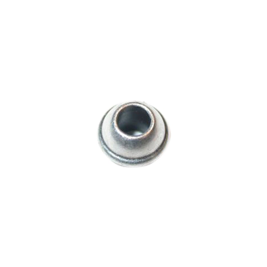 Silver colored Metal bead with edge