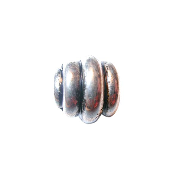 Metal coloured bead with big hole