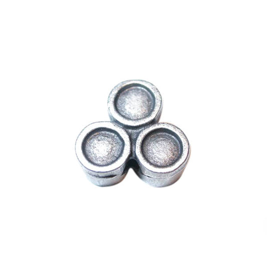 Silver colored metal bead