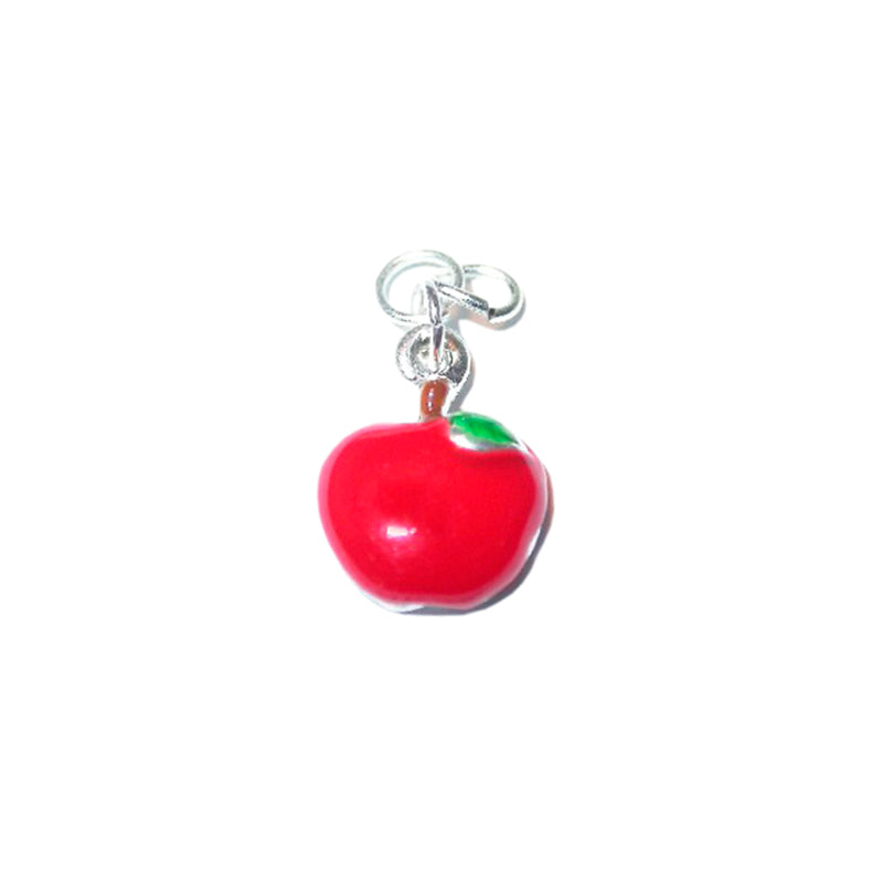 Apple charm with red and green