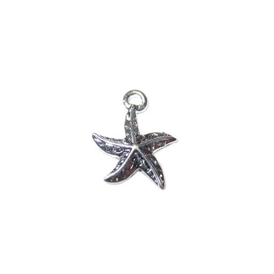 Silver colored Seastar Charm made of metal