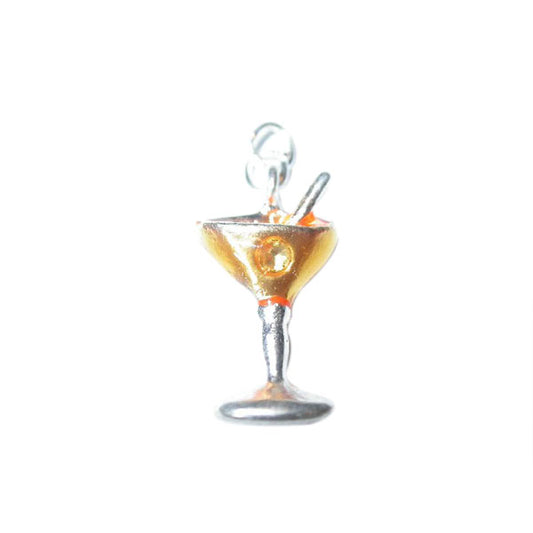 Cocktail Charm made of metal with orange