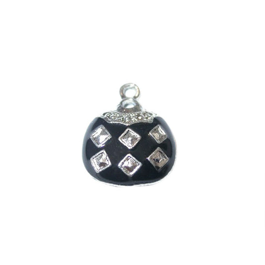 Bag Charm made of metal with black