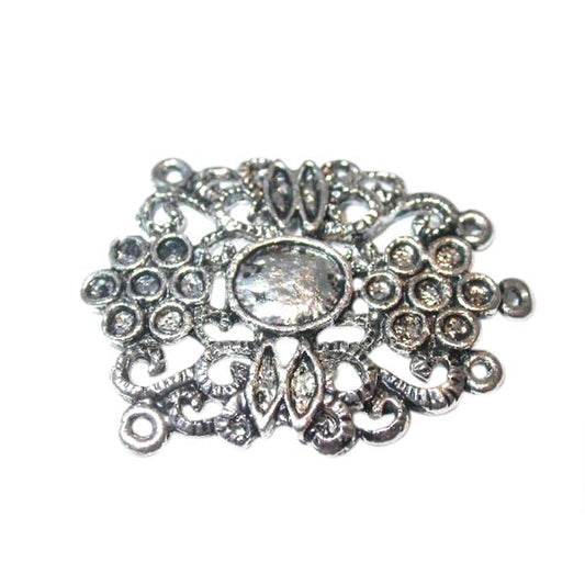 Metal pendant; suitable for rhinestone 3 mm