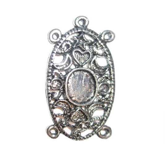 Metal pendant suitable for rhinestone 3 mm