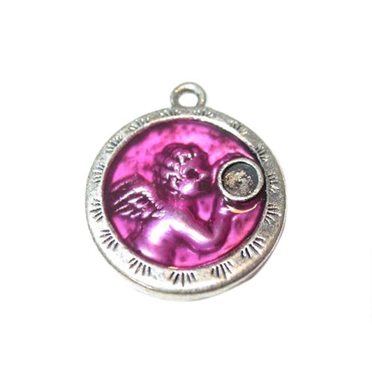 Metal pendant with an angel
