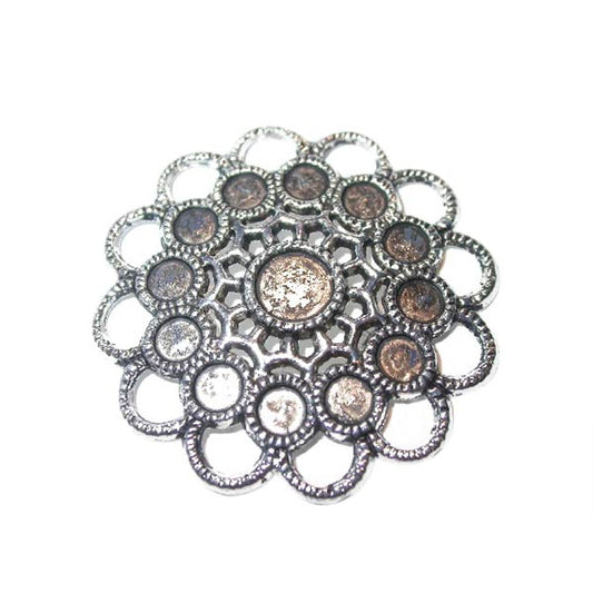 Metal ornament for 12 rhinestones of 5 mm