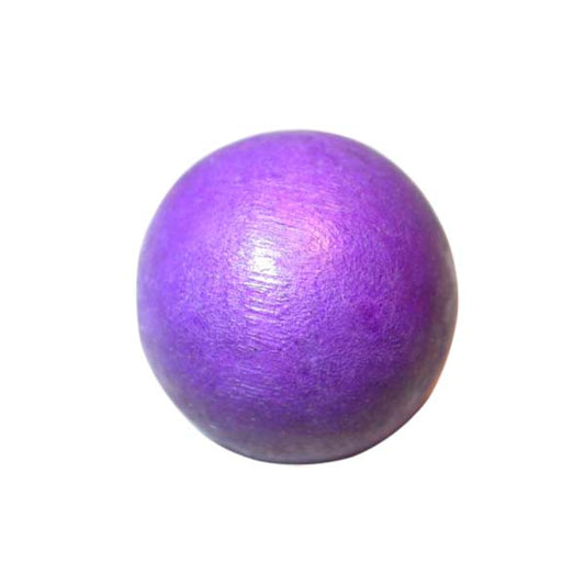 Purple, round wooden bead