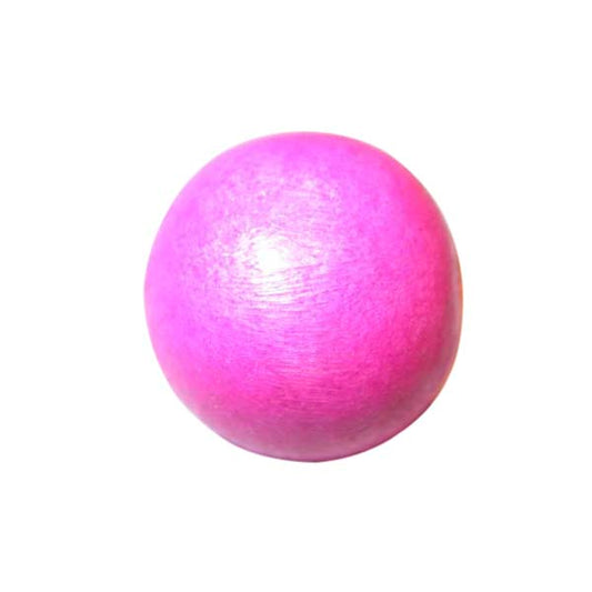 Pink, round wooden bead