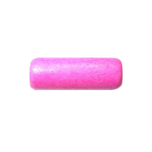 Pink, oblong ceramic bead