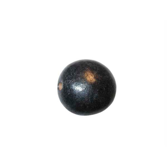 Black, a little bit flatter ceramic bead
