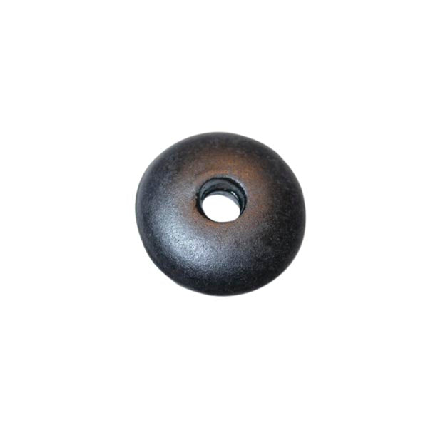 Matte Black, donut ceramic bead