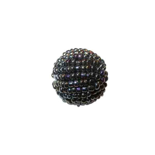 Small black luster Rocaille ball ​ made of glass beads