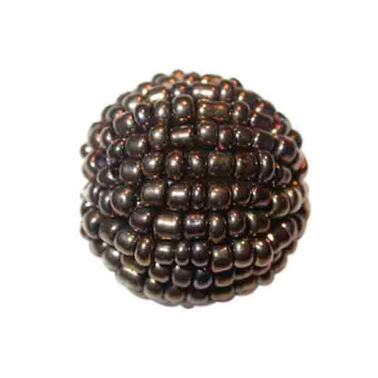 Big brown luster Rocaille ball  made of glass beads